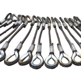 油性压制钢丝绳压扣吊装涂油丝绳塔吊起重吊车双扣钢丝绳吊索具