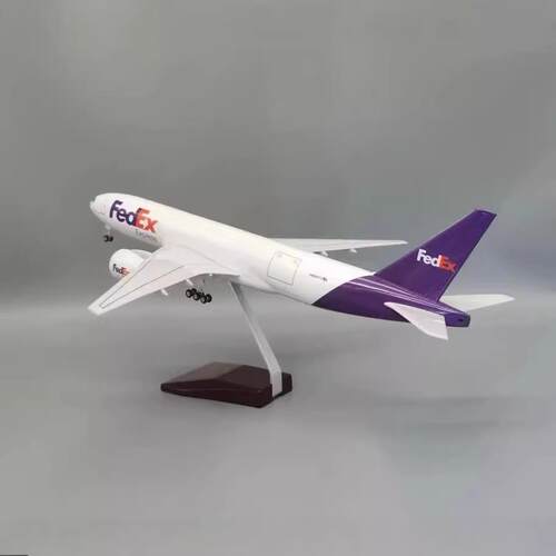 热卖联邦航空货机Scale1:157 47cm B777-200 Fedex飞机模型带轮子