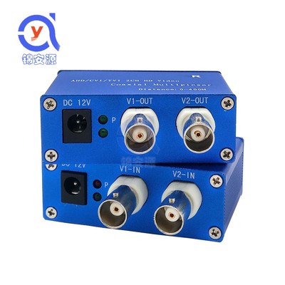 HD高清2路视频复用器 AHD CVI TVI 同轴同缆传输信号叠加器一线通