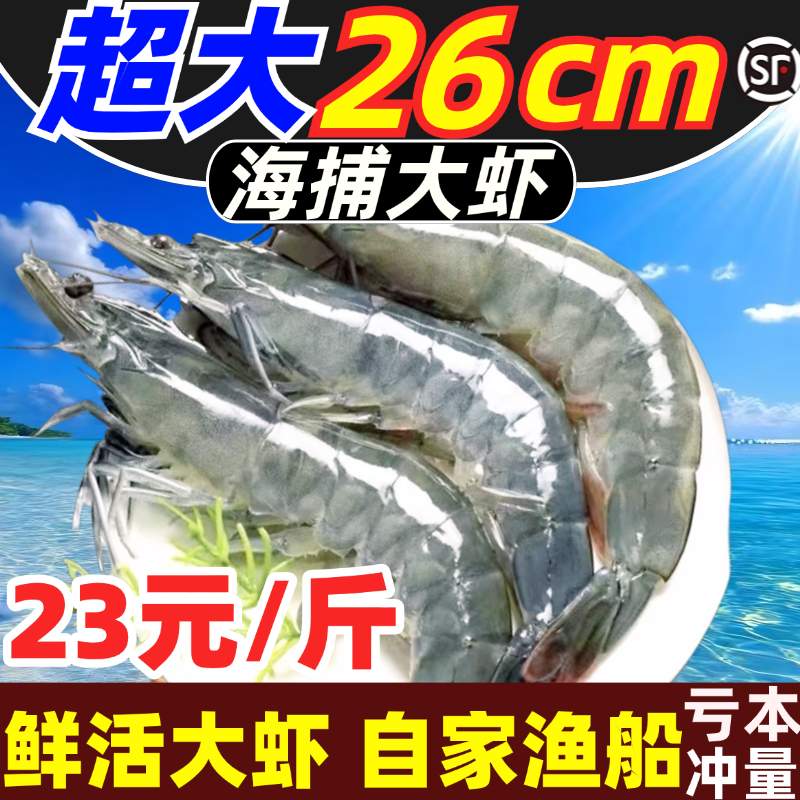 大虾鲜活超大基围虾冷冻特大青虾新鲜对虾明虾海鲜水产海虾盐冻虾,水产肉类/新鲜蔬果/熟食,冻虾,淘宝优惠券,粉丝福利购,淘宝优惠卷