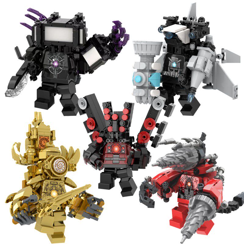 3.5倍超可动大号泰坦电钻人马桶人vs监控人益智拼装积木人仔玩具