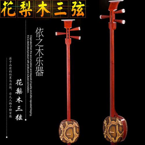 依之木苏州民族乐器红花梨小三弦中三弦大三弦乐器考级演奏用琴大