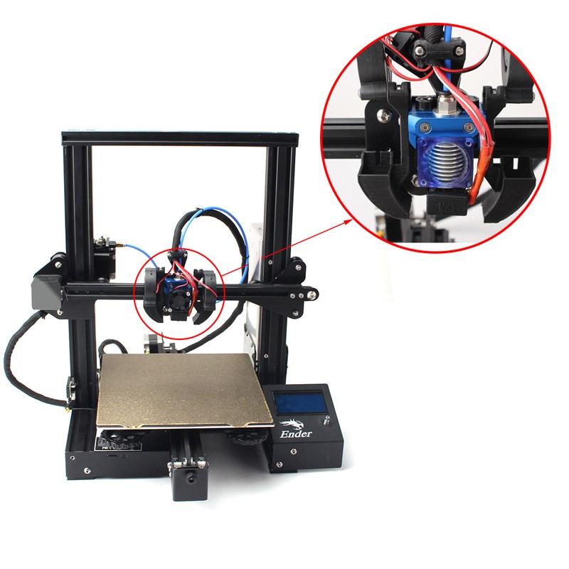 3D打印机配件 Ender-3/CR-10 挤出头安装块 多支架兼容V6火山套件