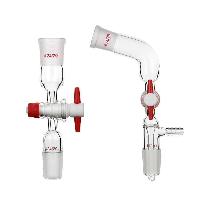 三爱思真空接受管尾接管具四氟活塞标准磨口24mm接收液体直供