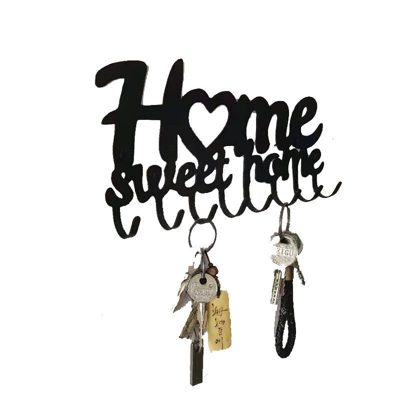 跨境热卖金属钥匙挂钩毛巾挂架排钩免打孔 sweethome钥匙挂钩直销