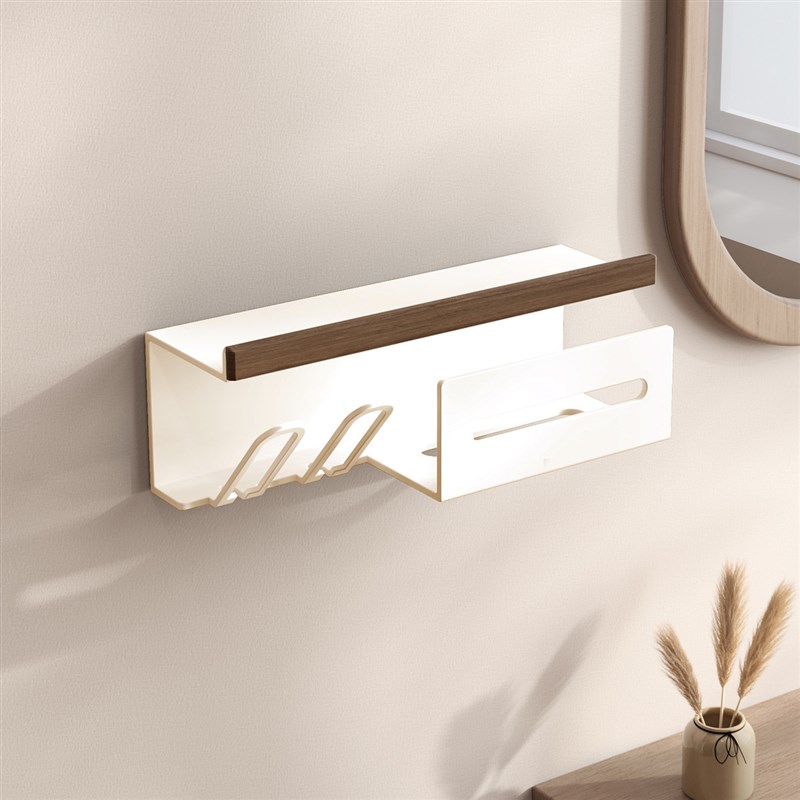 卫生间实木牙刷置物架免打孔壁挂式漱口杯刷牙杯收纳洗脸巾纸巾架