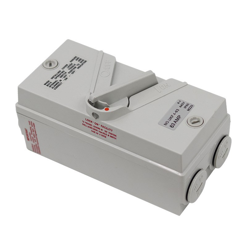 1/2/3/4P防水隔离开关三相工业室外防尘UKF旋转负荷开关20/35/63A