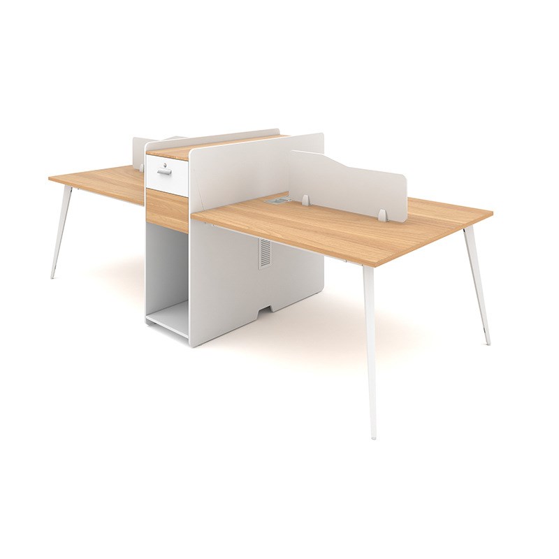 员工办公桌简约现代组合屏风卡座4人工作位四人位职员桌含柜