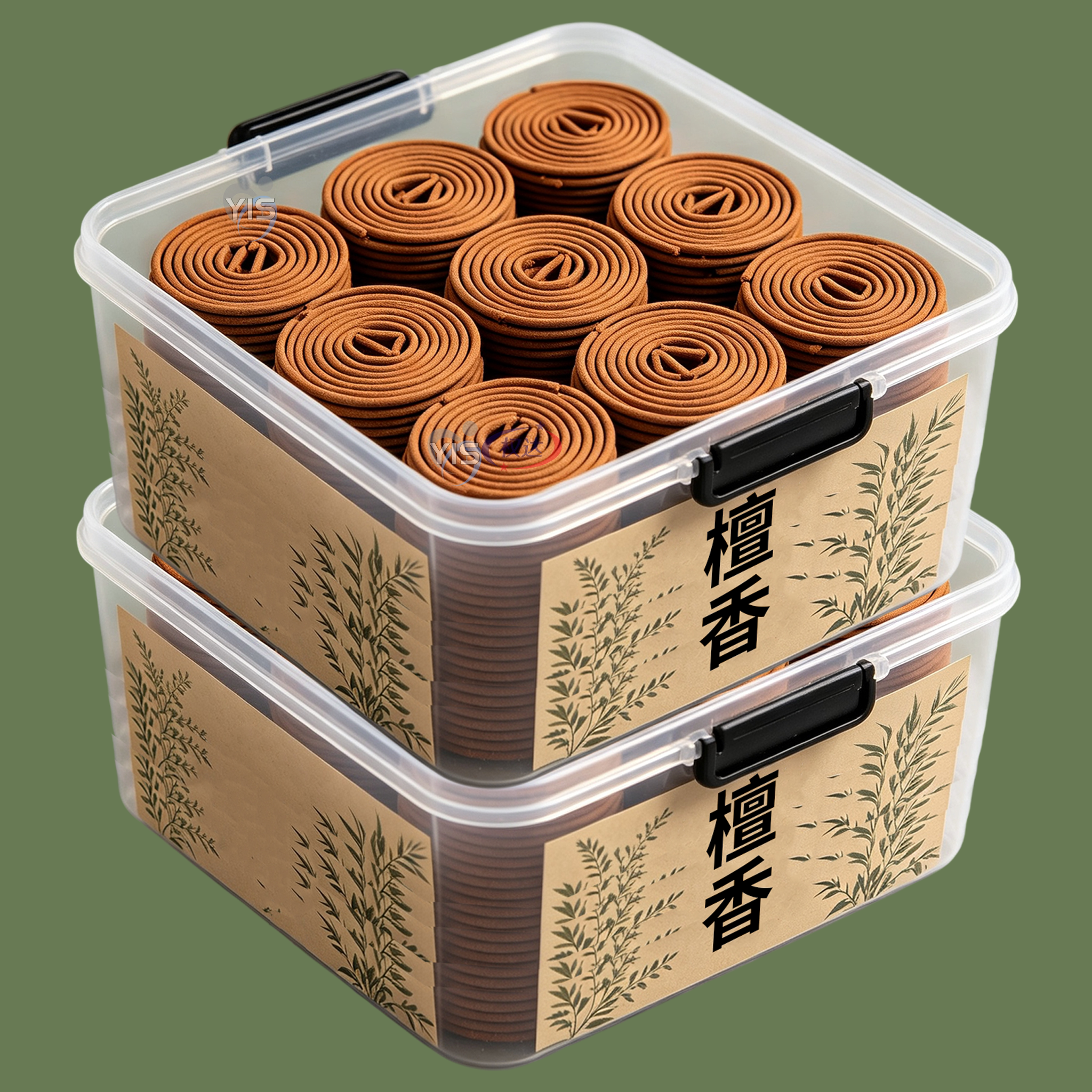 天然檀香薰沉香桂花香家用室内盘香持久熏香去味厕所除臭净化空气