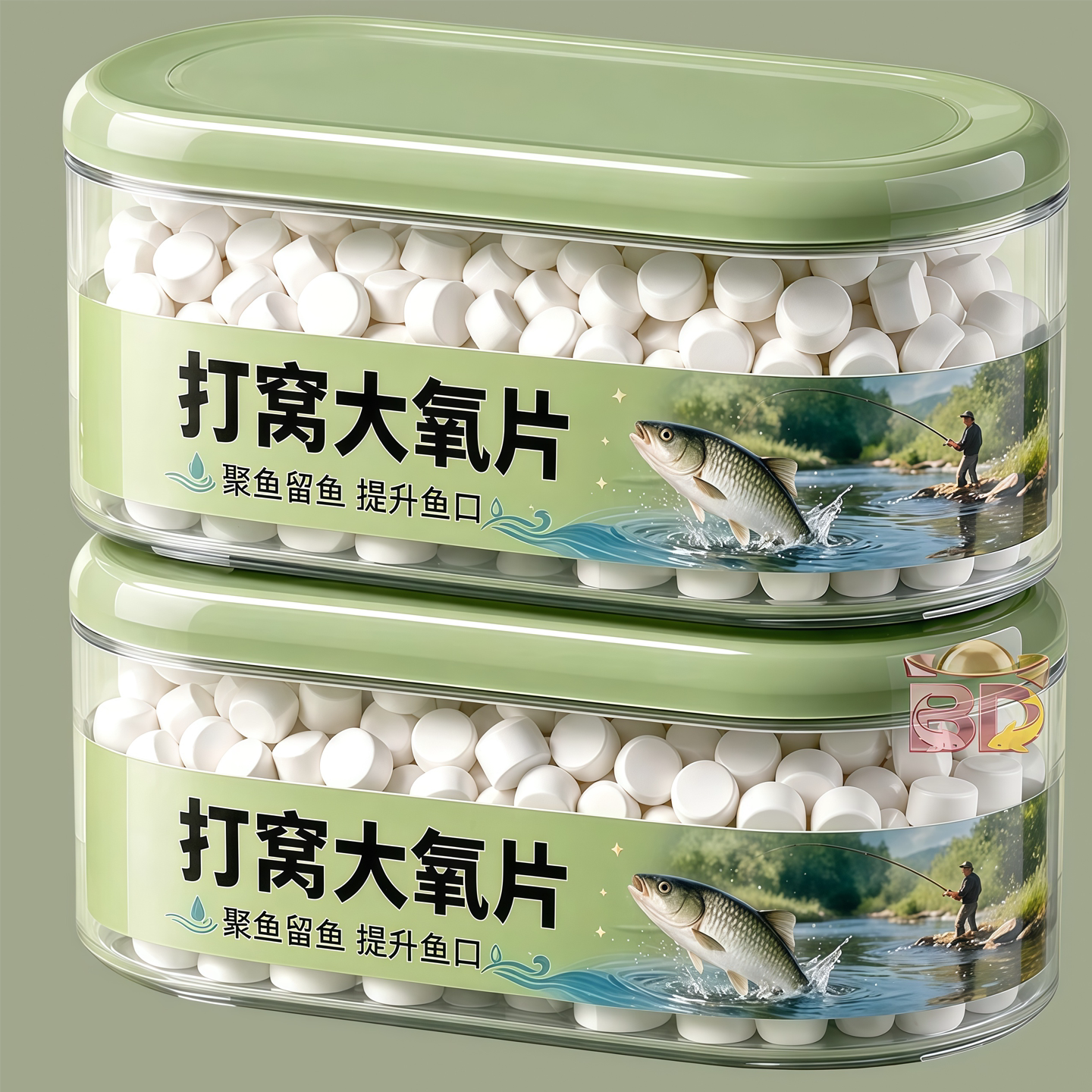 打窝增氧片水产增氧颗粒增氧片鱼池塘野钓增氧片垂钓鱼长垂钓用品