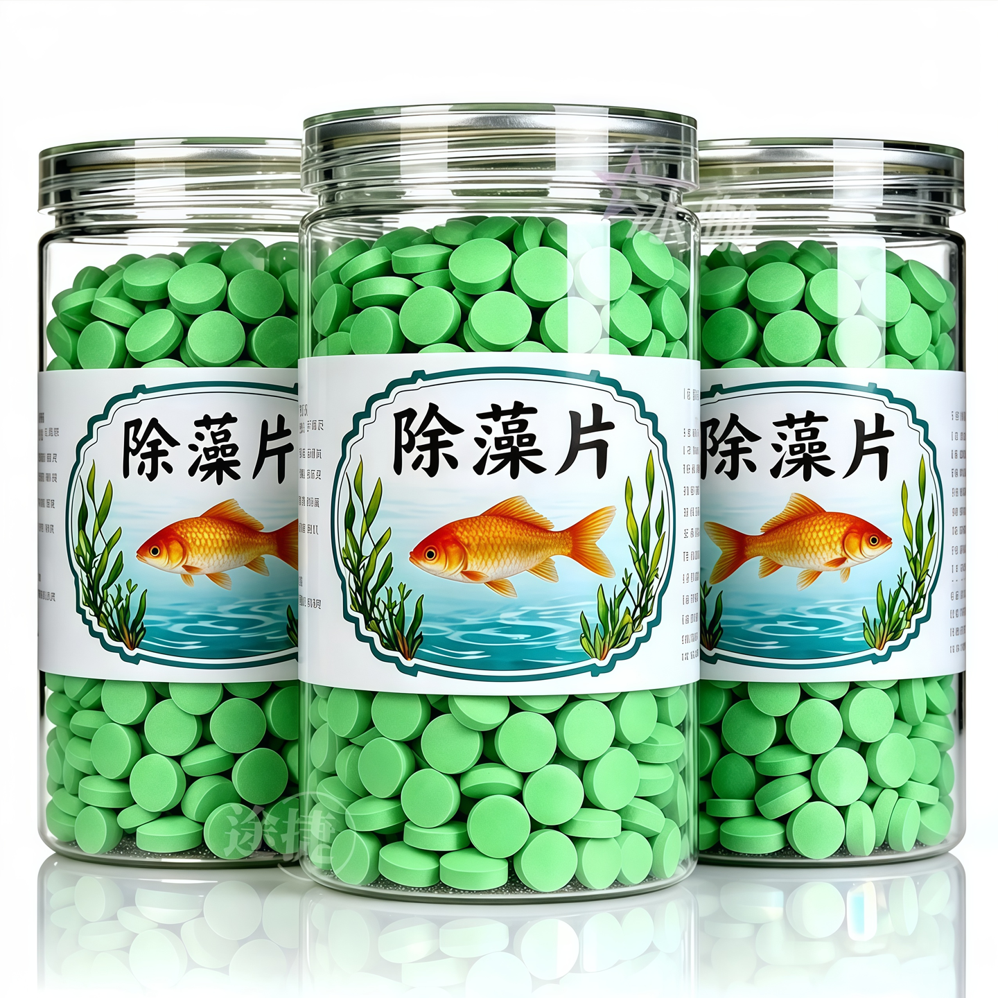 鱼缸除藻片鱼缸青苔清理神器去除绿藻绿水褐藻丝藻黑藻除水垢专用