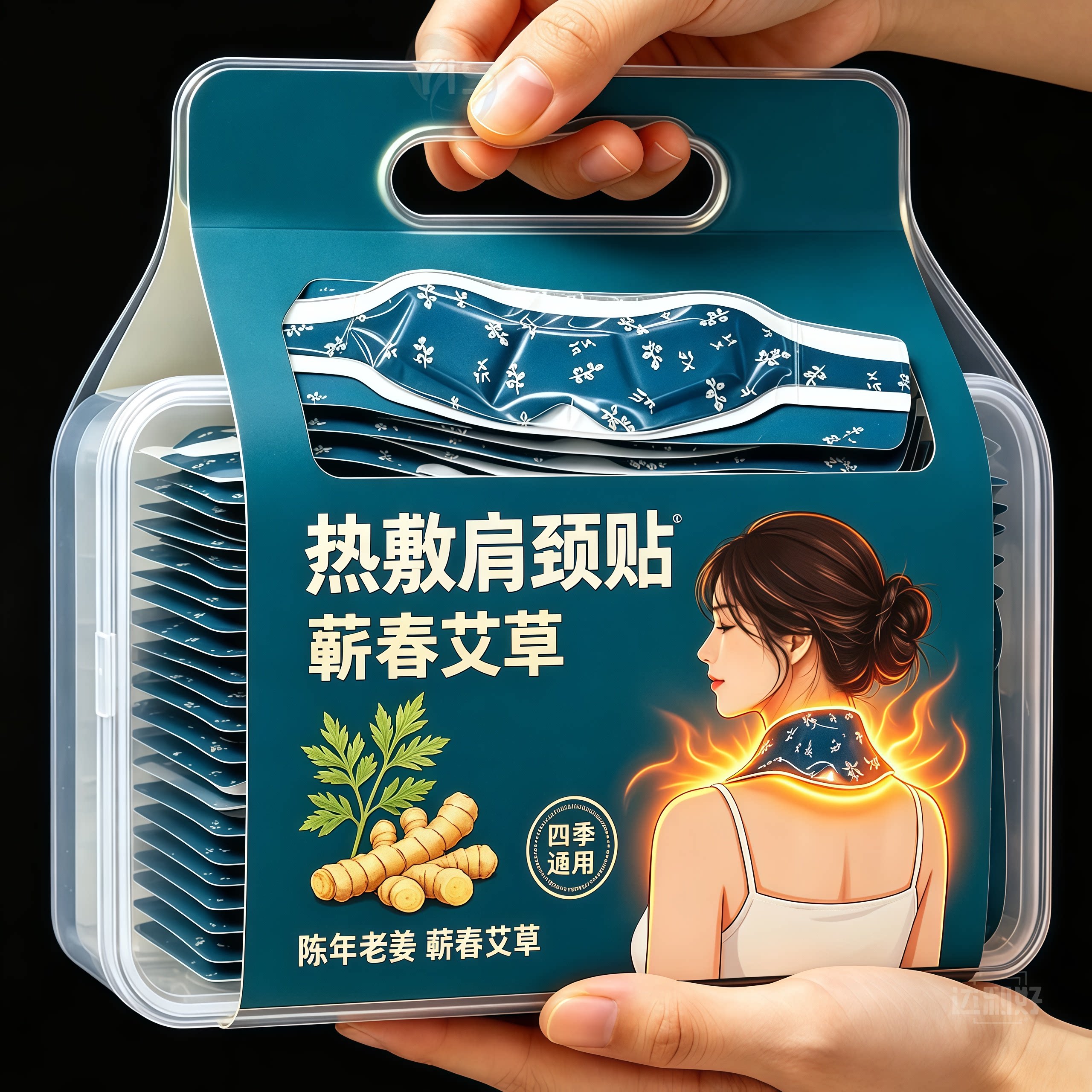 颈椎贴热敷暖颈艾草蒸汽自发热艾灸贴护肩颈神器舒缓脖子颈部专用