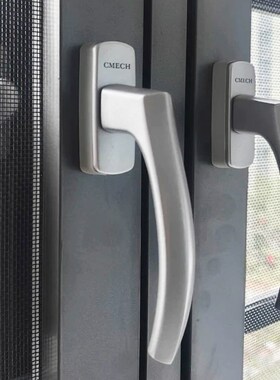 希美克CMECH执手纱窗把手弧形款窗户拉手窗执手窗把窗锁方轴结构