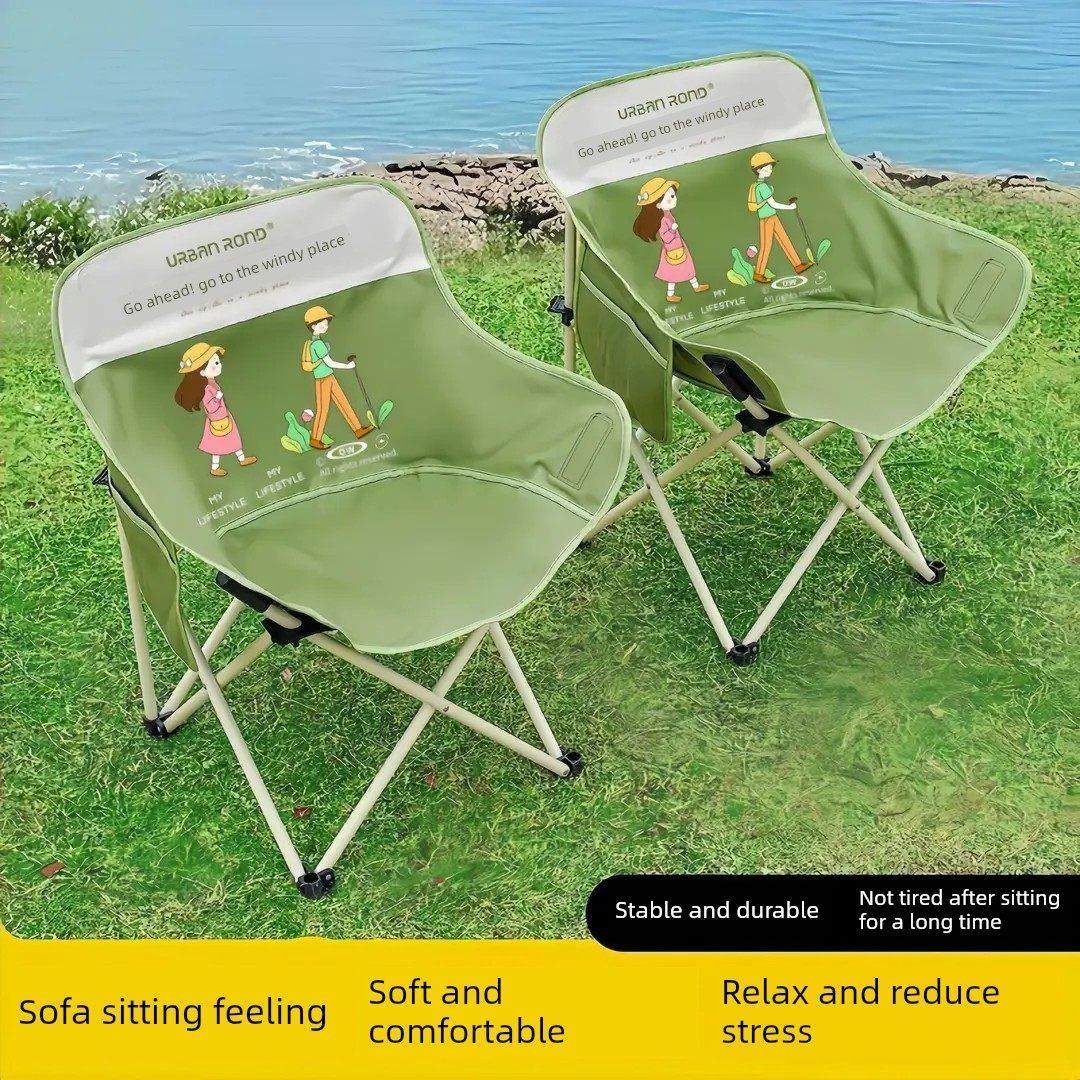 Ur月亮椅折叠椅户外露营凳便携式野餐休闲椅[设计师图案版],户外/登山/野营/旅行用品,户外椅子凳子,淘宝优惠券,粉丝福利购,淘宝优惠卷