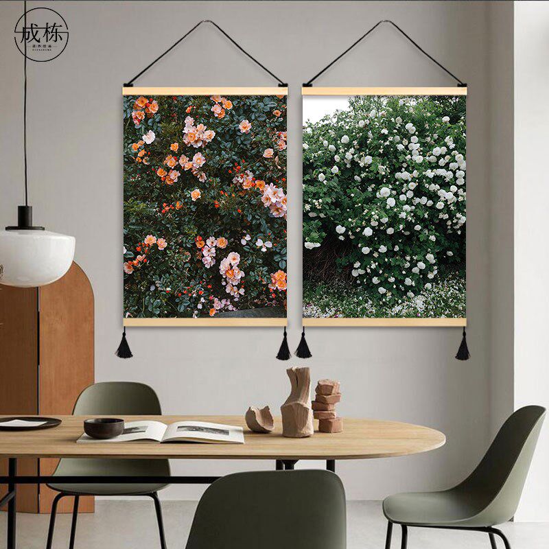 的姿态客厅背景墙装饰画卧室床头挂画布艺壁画免打