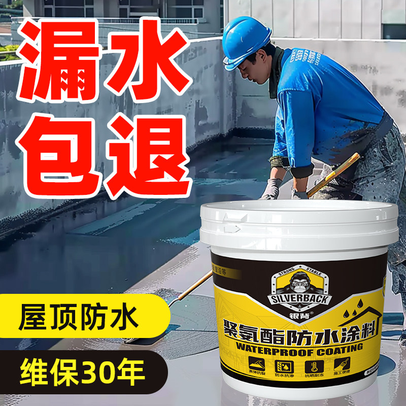 防水涂料露台洗手间地面房顶楼顶裂缝漏水防漏胶