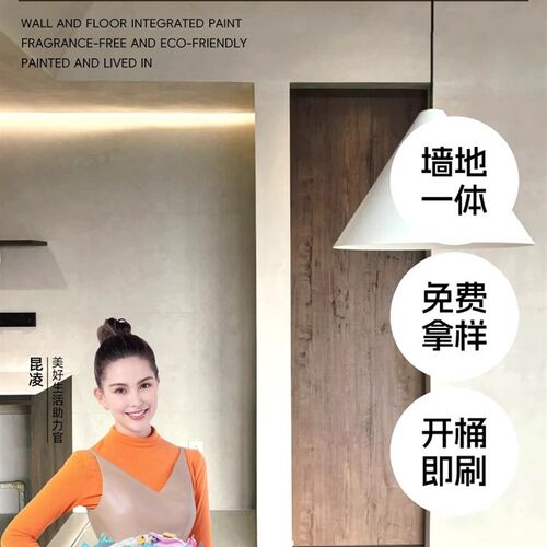 莱姆岩涂料室内水泥地面改造耐磨地坪漆内墙漆微水泥