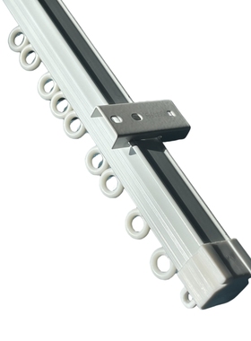 ZL22德裕百年合铝合金窗帘直轨道白色静音顺滑顶侧装