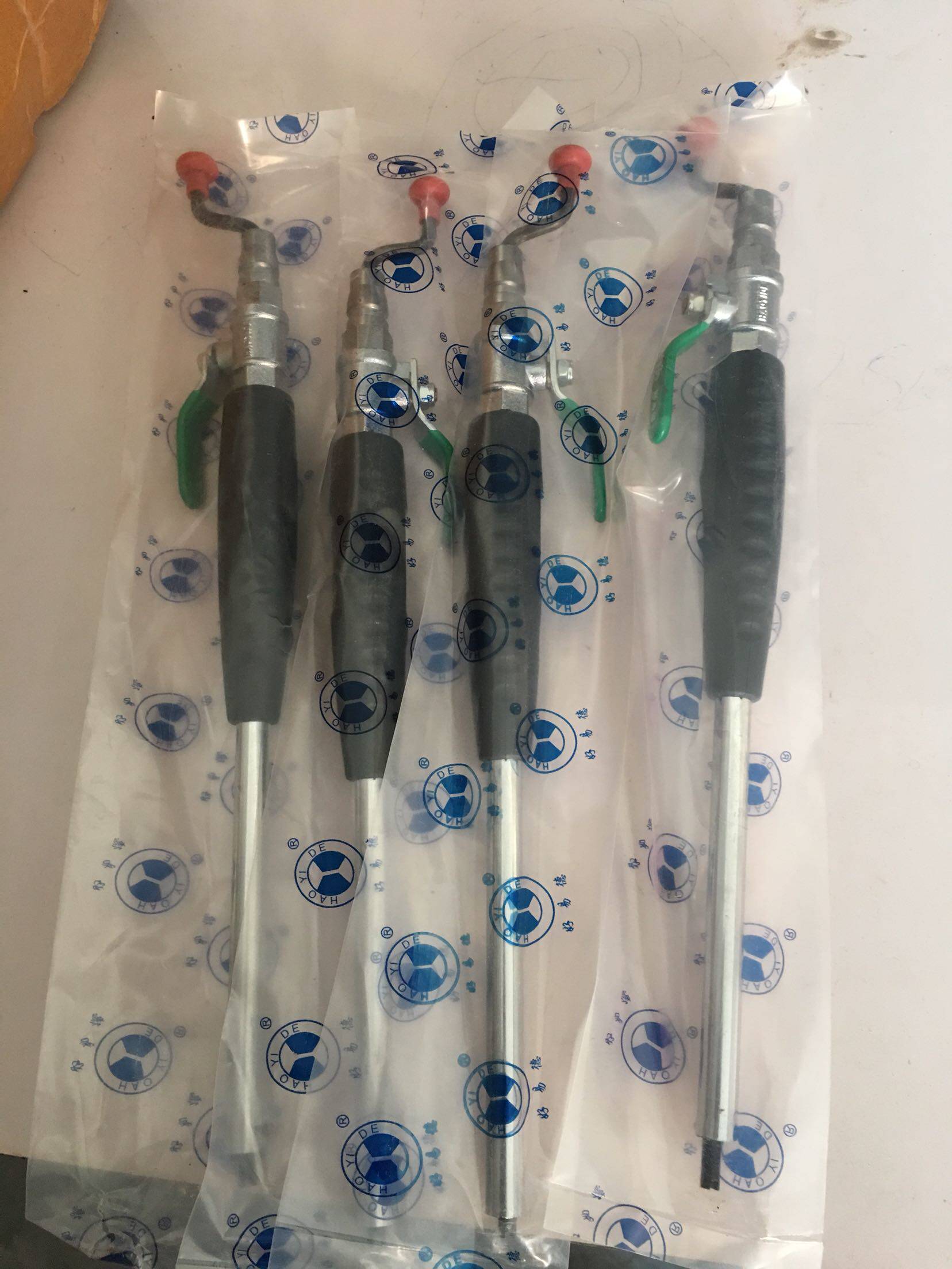 精品汽车轮胎快速充气杆 大车手摇冲气杆 带表打气嘴 轮胎充气管