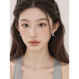 扭结的艺术|扭转几何方块耳环小众高级冷淡风通勤百搭精致耳饰