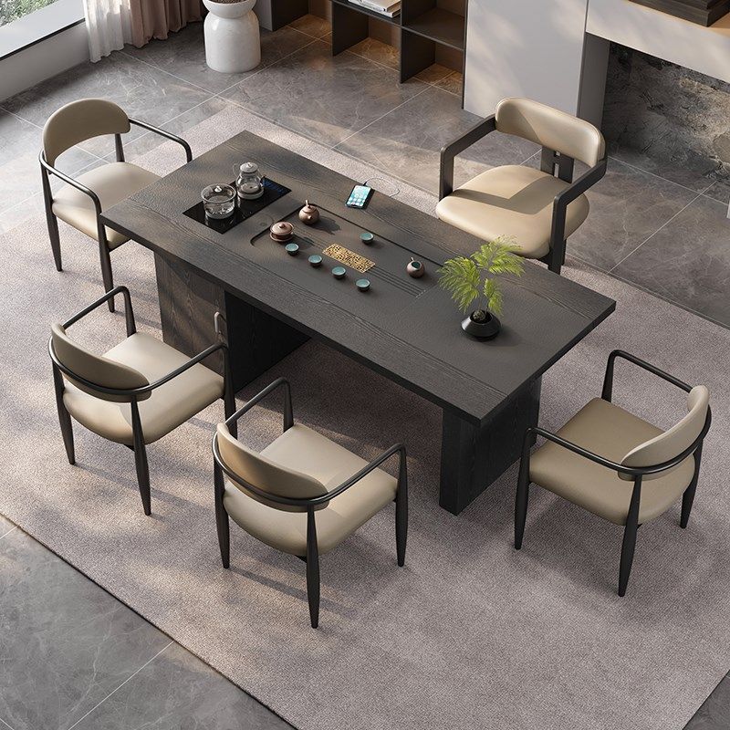 新中式高端实木茶桌椅组合家用客厅小户型新款烧水一体功夫茶桌椅