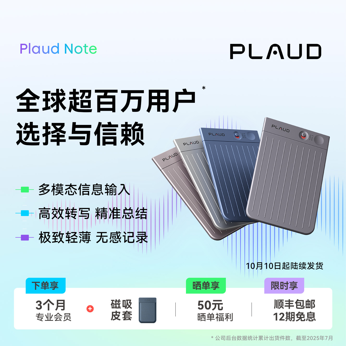 【火热预售】Plaud Note AI纪要设备 录音笔转写智能会议总结