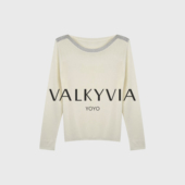 针织上衣M2508005 简约亮丝镶边圆领长袖 Valkyvia 悠悠奢品
