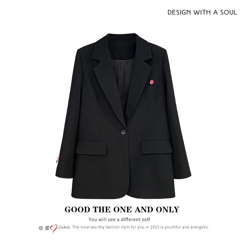【添添闺蜜团】时尚高级设计感贴标西装外套800404