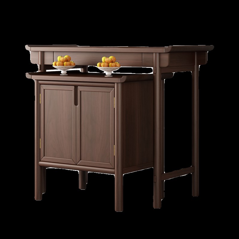 黑胡桃木供桌香案柜佛堂佛桌中式家用现代贡台实木神台供桌家用