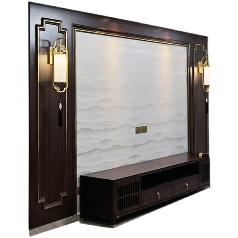 实木烤漆电视背景墙集成护墙板新客厅沙发床头墙边框,全屋定制,护墙板,淘宝优惠券,粉丝福利购,淘宝优惠卷