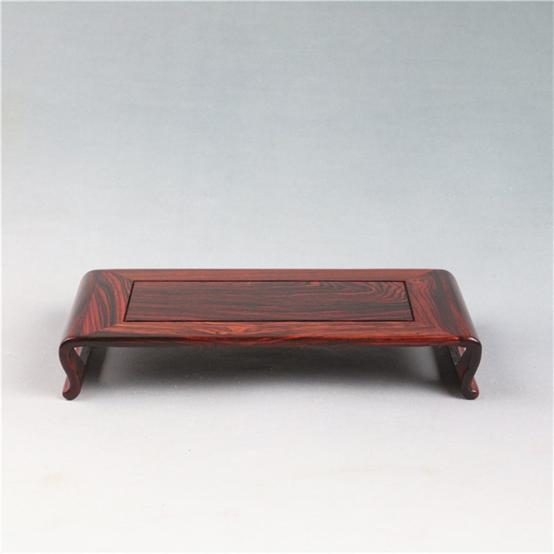 红酸枝书卷长方明式摆件茶壶古典盆景花瓶底座奇石文玩实木木托