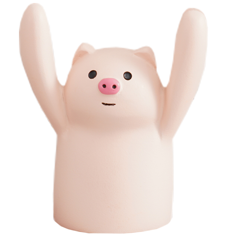 爱举手举牌小猪结婚婚房卧室摆台桌面布置装饰提醒牌卡片夹