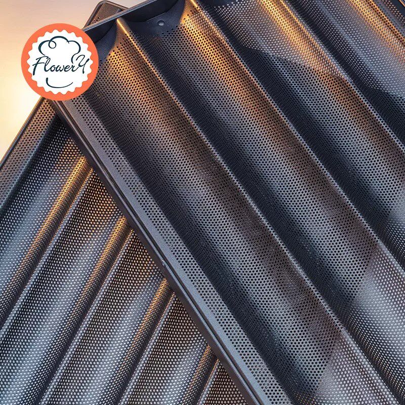 风和日丽槽槽槽法棍面包模具沾 法式波浪烤盘长棍条烘焙商用