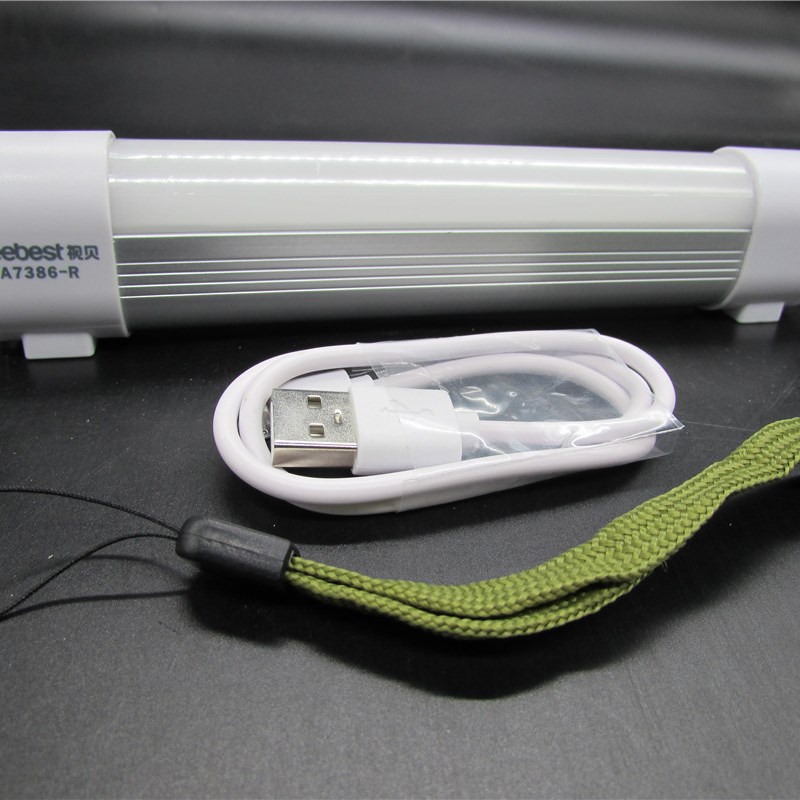 视贝ub充电灯管 LED便携灯管货车家用露营用灯管地摊灯7
