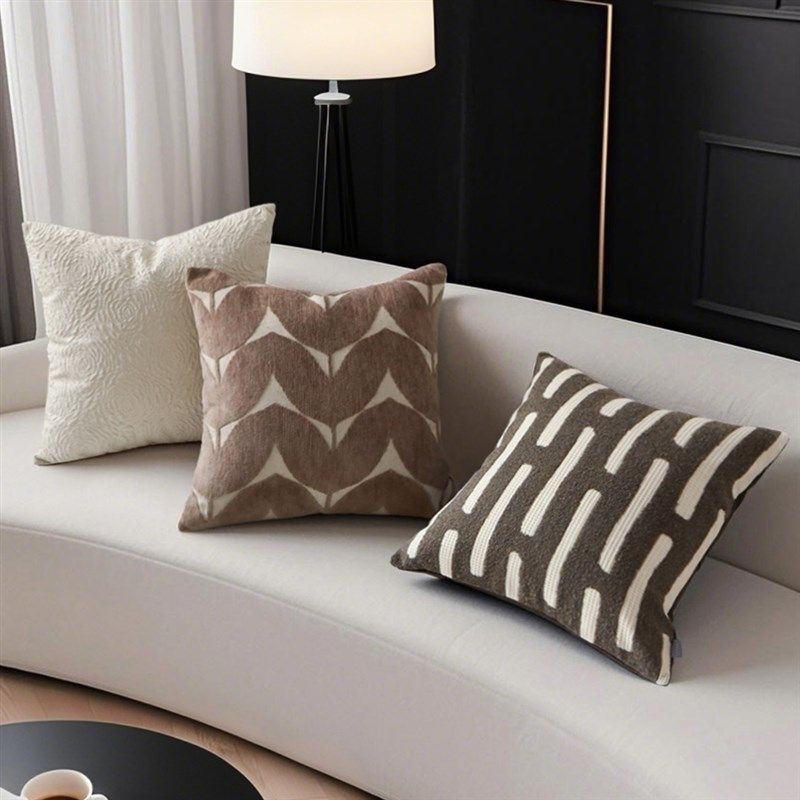 美拉德风格客厅沙发抱枕条纹格纹靠垫样板间软装设计感靠枕,居家布艺,靠垫/抱枕,淘宝优惠券,粉丝福利购,淘宝优惠卷