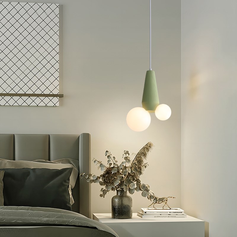 新款奶油风仙人掌高级感卧室床头吊灯现代艺术吧台餐桌餐厅灯