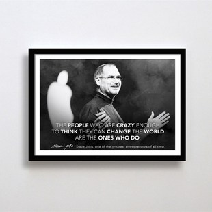 励志海报马斯乔布斯泰森拳王阿里汉密尔顿装饰画办公室挂画墙画