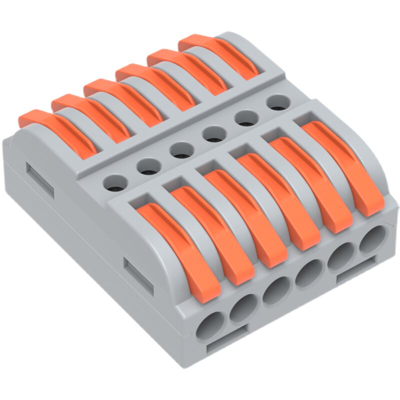 快速接线端子建筑式对接端子六进六出电线分线端子