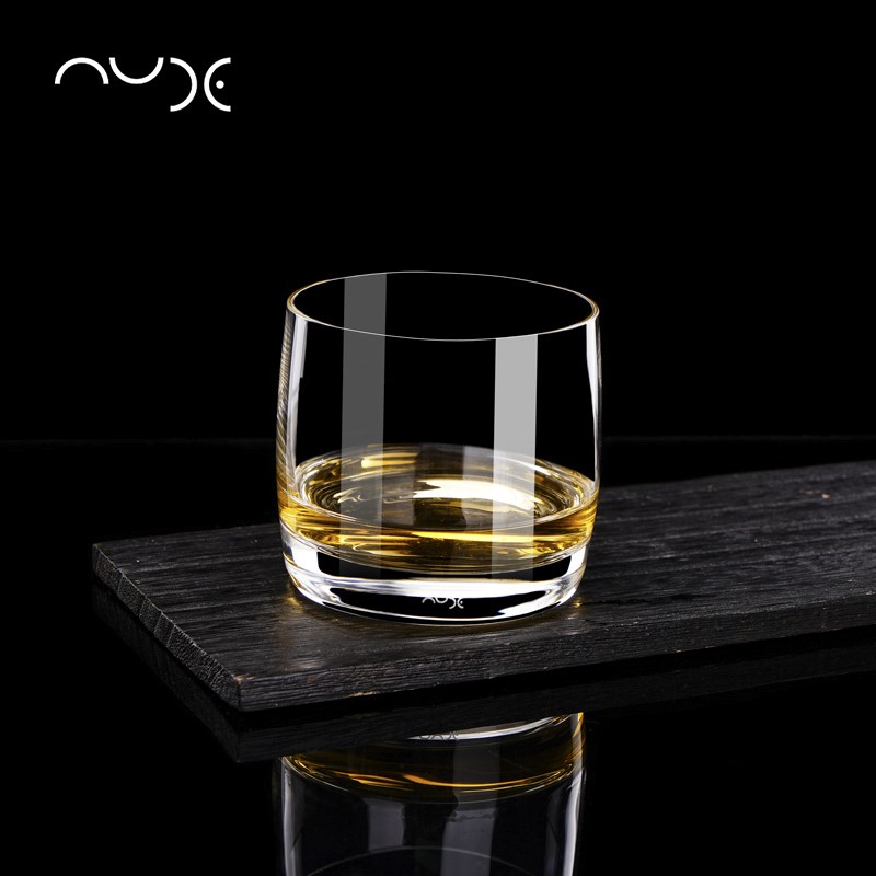 欧洲NUDE水晶玻璃鼓型威士忌杯烈酒杯洋酒杯水杯玻璃杯水杯