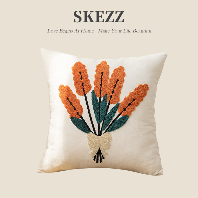 in风客厅沙发抱枕民宿样板间装饰靠垫卧室牀头汽车方形腰枕