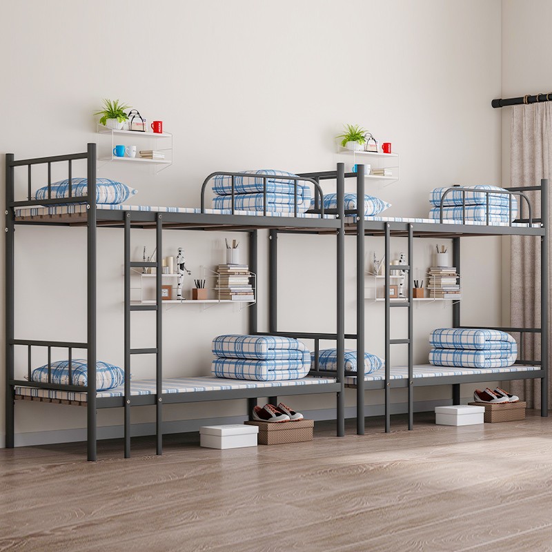 上下铺铁架床加厚层铁艺床员工学校宿舍高低架子床公寓人床钢
