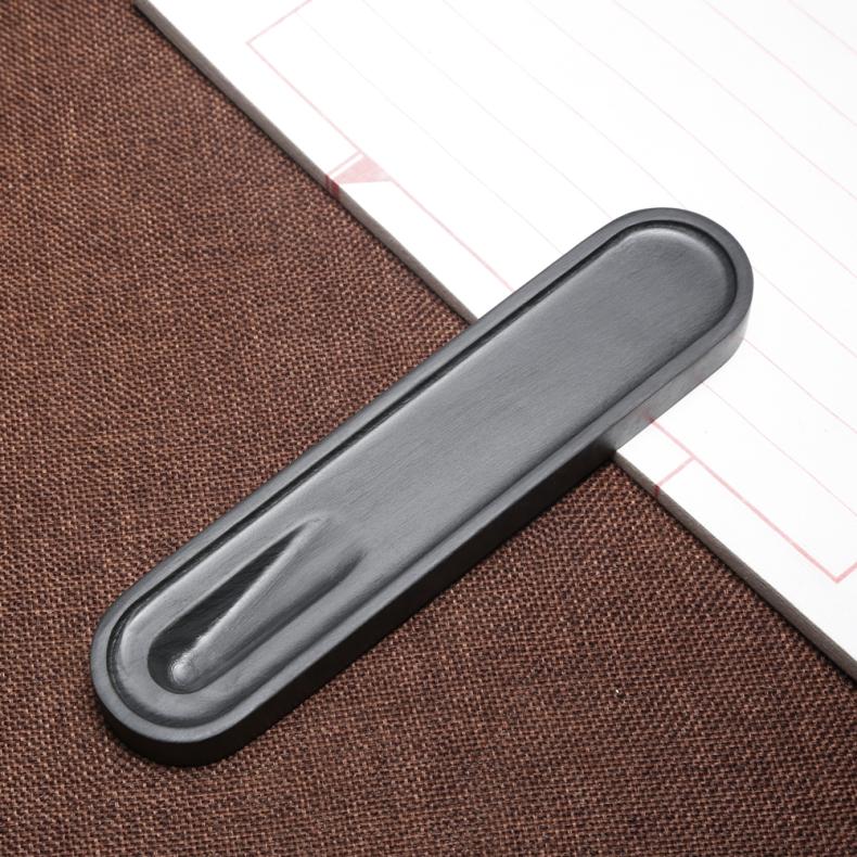 万石君多功能歙砚 笔搁镇尺砚台 研墨笔搁笔掭镇纸压纸倒墨汁 天