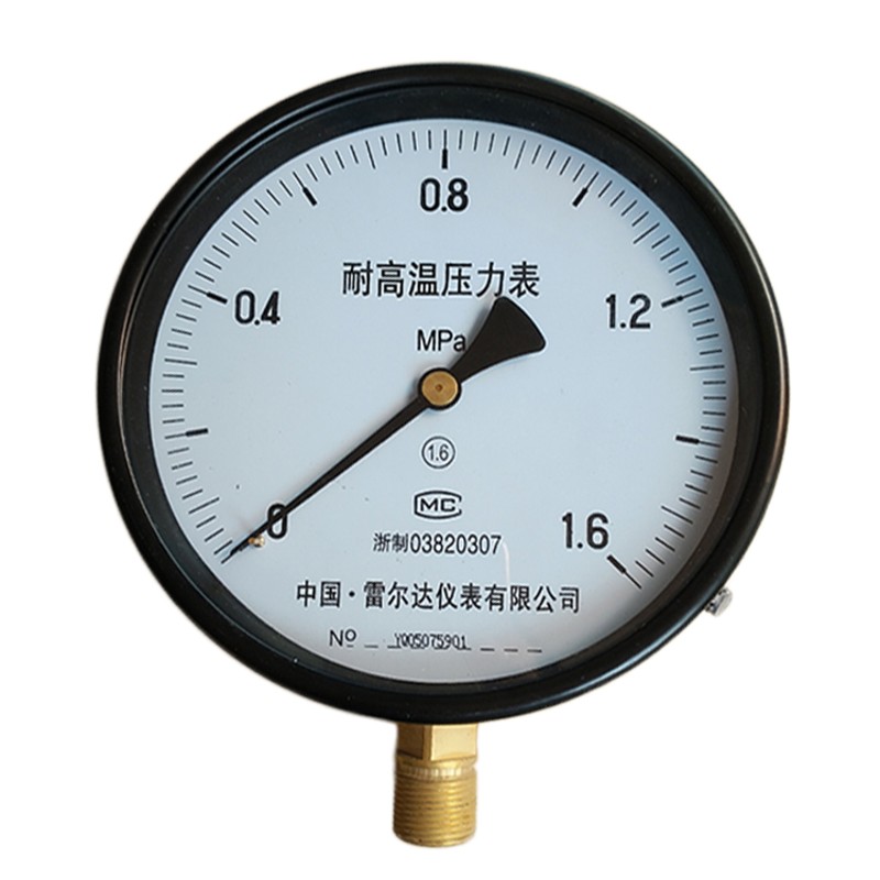 雷尔达压力表YTW150 耐高温150mm表盘蒸汽锅炉压力表0-1.6/2.5MPA