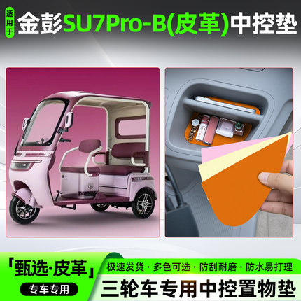 适用金彭SU7Pro电动三轮车中控垫防滑收纳垫改造装饰用品小配件