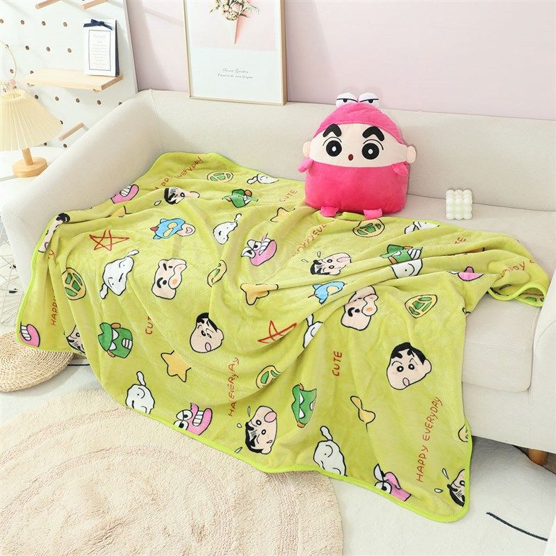 爱蜡笔卡通小新抱枕休闲毯二合一两用午睡空调毯车载靠垫毛毯,居家布艺,抱枕被,淘宝优惠券,粉丝福利购,淘宝优惠卷
