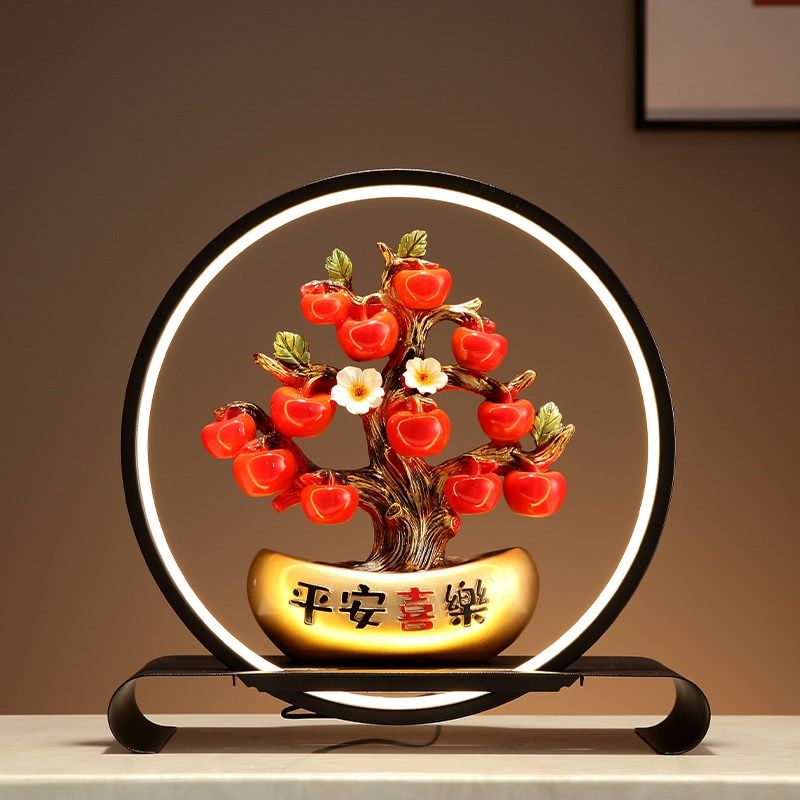事事如意柿子发光桌面玄关酒柜装饰电视柜新乔迁之喜礼品,家居饰品,装饰摆件,淘宝优惠券,粉丝福利购,淘宝优惠卷