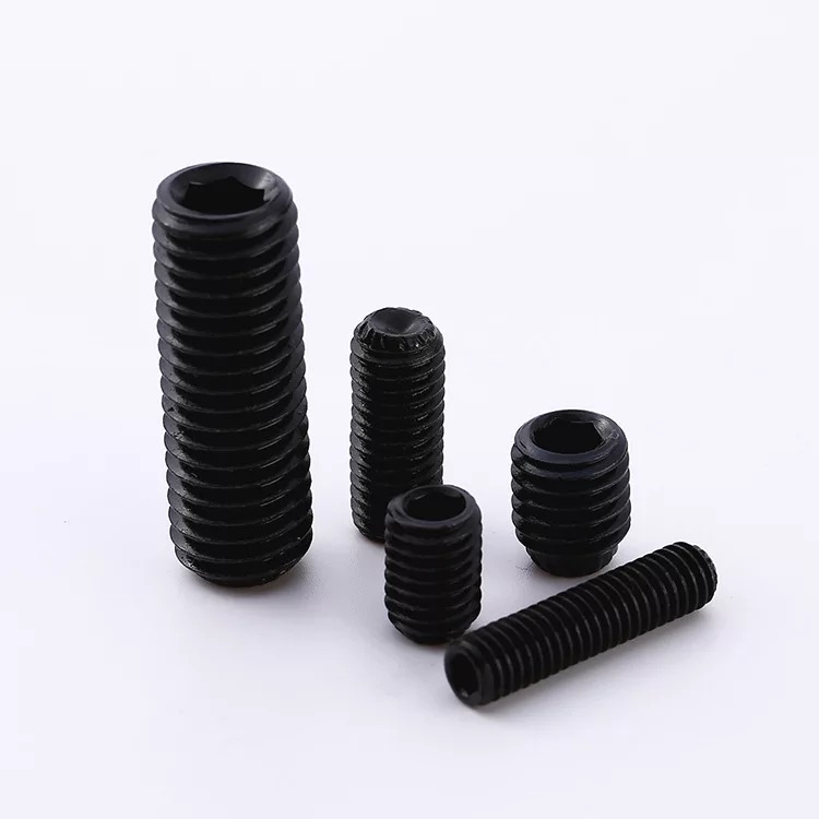M1X100-M18X18-碳钢发黑内六角平端紧定螺钉无头机米螺丝顶丝