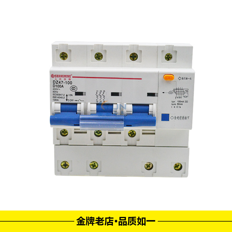 DZ7LE-100 P+N 2P三相漏电断路器保护器NC100H空气关1001
