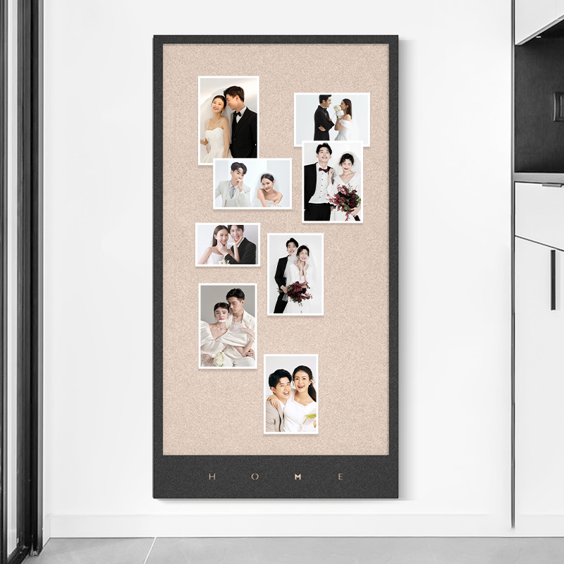 软木板照片墙留言板背景墙板in风题墙愿景板幼儿园便签板圆钉免打