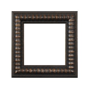 欧式复古美拉德棕色实木装饰画框相框定制油画外框装裱客厅拼图镜